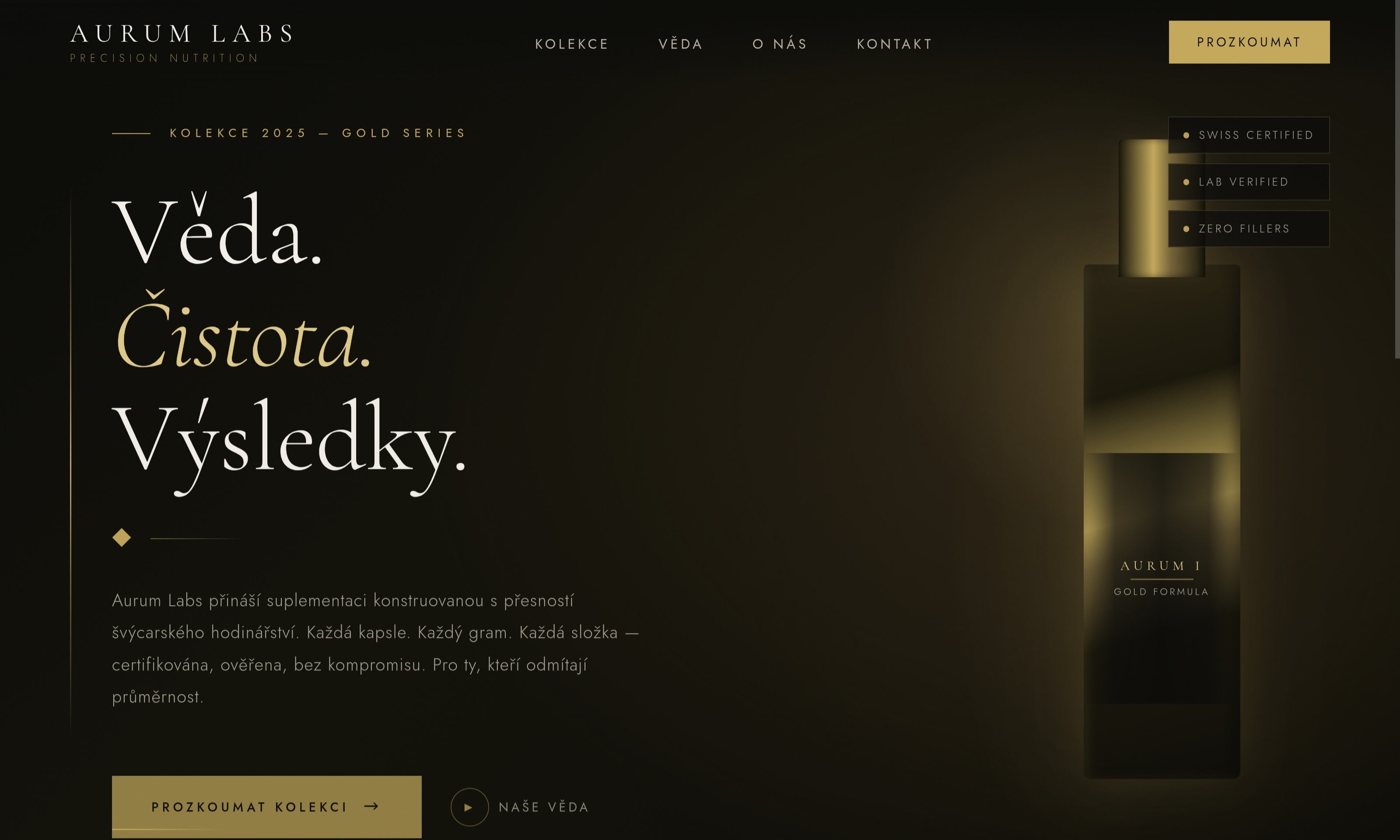 UX a konverze projekt — čistý minimalistický design, Meridian Studio